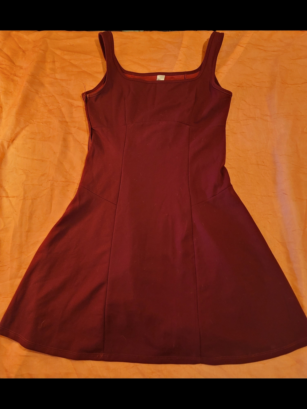 Sleeveless Wine A-Line Mini Dress